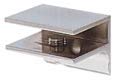 CRL Chrome Finish Solid Brass Square Glass Shelf Clamp with