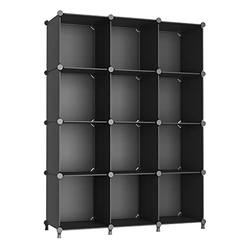 AWTATOS Cube Storage Organizer Modular Storage 12 Cube Bookshelf DIY