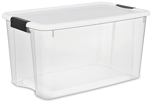 Sterilite 70 Qt Ultra Latch Box, Stackable Storage Bin with