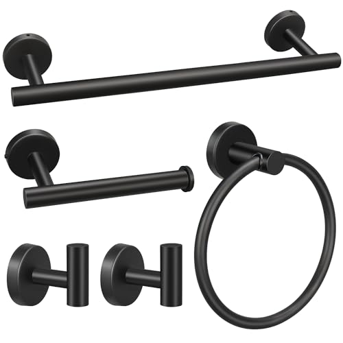 5/10/20pcs Bathroom Hardware Set, Matte Black/Brushed Nickel/Brushed Gold Bathroom Hardware