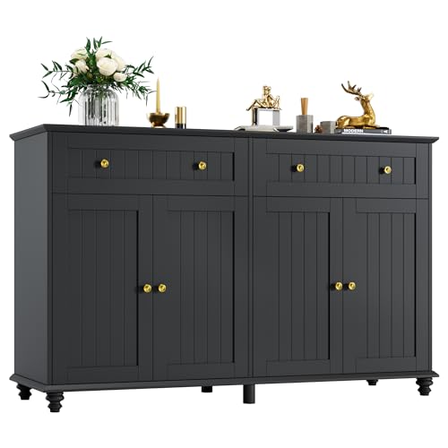 finetones Buffet Cabinet with Storage, 55.1” Large Sideboard Buffet Cabinet,