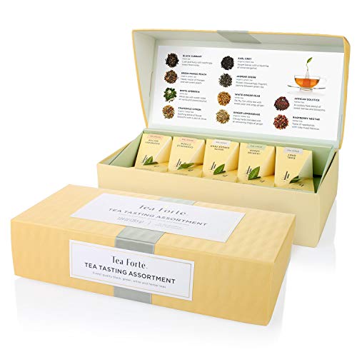 Tea Forte Assorted Classic Tea, Petite Presentation Box, Sampler Gift