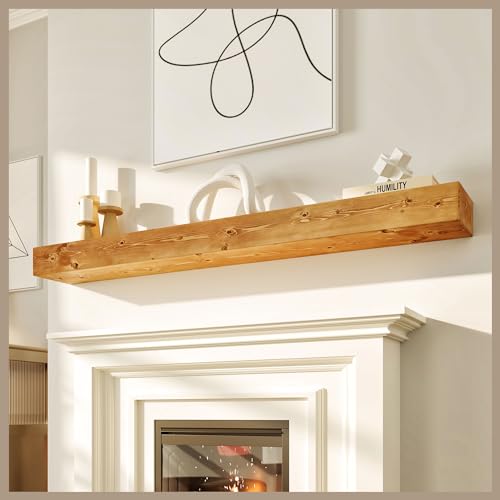 Avana Fireplace Mantle - Natural Fireplace Mantles Wood - Mounted