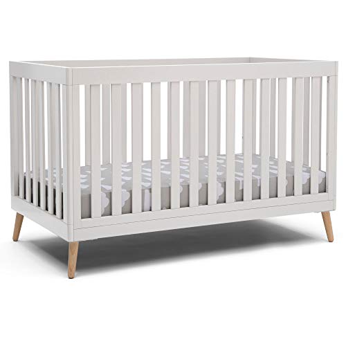 Delta Children Essex 4-in-1 Convertible Baby Crib, Bianca White with