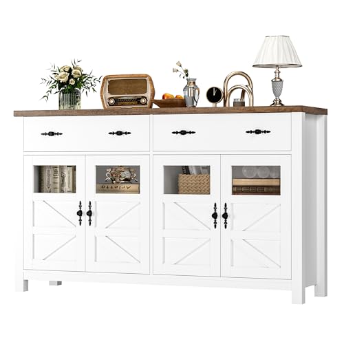 finetones Buffet Cabinet with Storage, 55.1" Large Sideboard Buffet Cabinet,