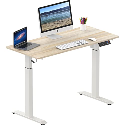 SHW Memory Preset Electric Height Adjustable Standing Desk, 48 x
