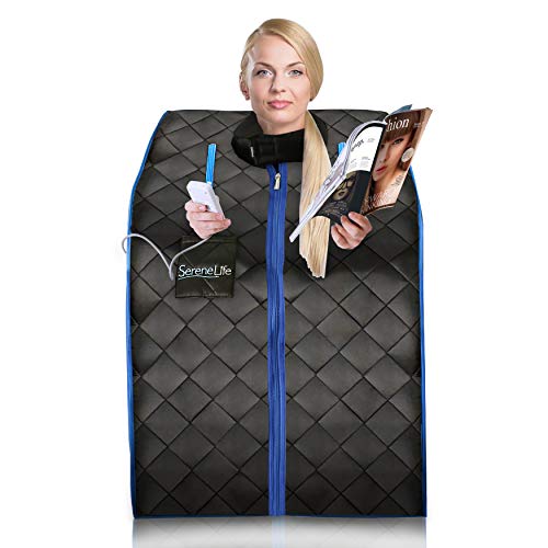 SereneLife Portable Infrared Home Spa, One Person Sauna with Heating