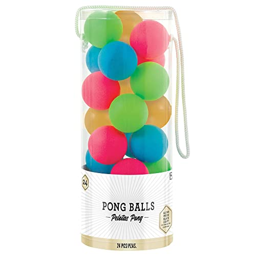 Amscan Virant Neon Pong Balls - 2oz., 2" x 2"