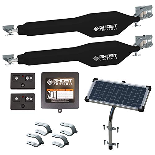GC GHOST CONTROLS Heavy-Duty Solar Automatic Gate Opener Kit for