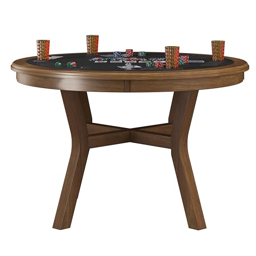Hillsdale Furniture Cooper Convertible Wood 47 Inch Poker Game Table,