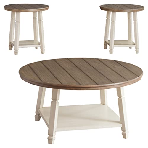 Signature Design by Ashley Bolanbrook Farmhouse 3-Piece Table Set, Includes