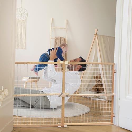 Toddleroo by North States Extra Wide Wire Mesh Wooden Baby