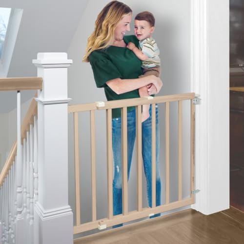Toddleroo by North States Stairway Swing Wooden Gate, Baby Gate
