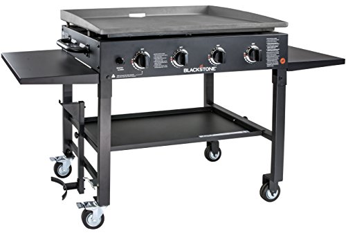 Blackstone 1554 Station-4-burner-Propane Fueled-Restaurant Grade-Professional 36 inch Outdoor Flat Top Gas Grill Griddle Station-4-bur, 36" - 4 Burner