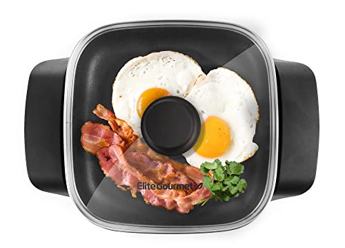 Elite Gourmet EG808 8” x 8" Non-stick Electric Skillet, Dishwasher