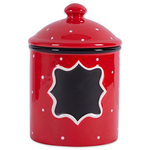 DII Ceramic Farmhouse Chic Polka-Dot Kitchen Canister/Container Organize Your Kitchen,