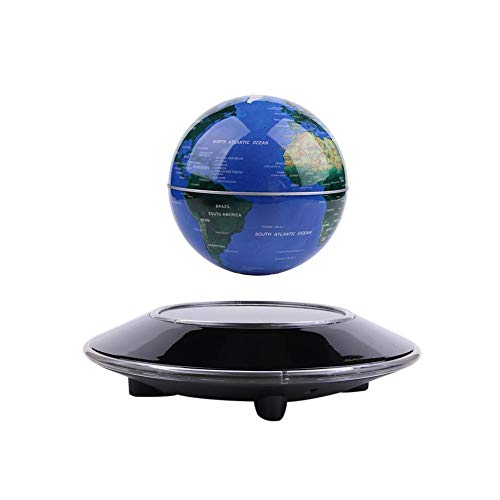 Vhouse'' Magnetic Levitation Floating Globe Anti Gravity Rotating World Map with LED Light for Children Educational Gift Home Office Desk Decoration