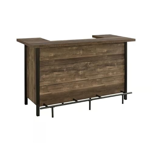 Coaster Bellemore Wood Rectangular Storage Bar Unit Rustic Oak