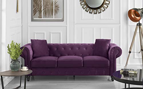 Divano Roma Classic Sofas, Large, Purple