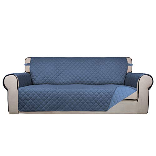 PureFit Reversible Quilted Sofa Cover, Water Resistant Slipcover Furniture Protector,