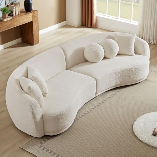 KEVINSPACE 124.5" Oversized Sofa Modular Cloud Sectional Sofa Couch Curved