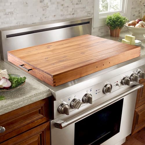 TIDITA Stove Top Covers for Electric Stove - Acacia Wood