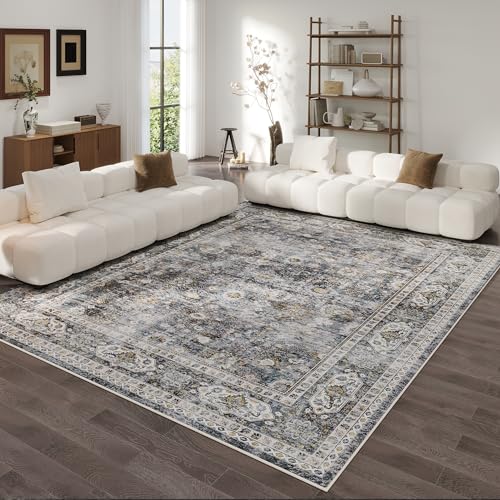 Rugcomf Living Room Rug 6x9 Rug Machine Washable Boho Soft