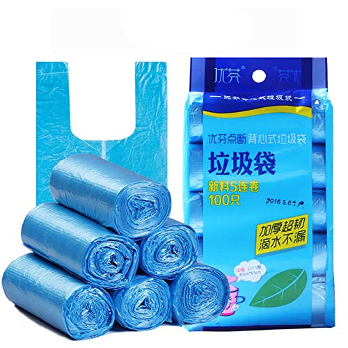 100 Pcs Kitchen Garbage Bags and Trash Bag, 4 Gallon