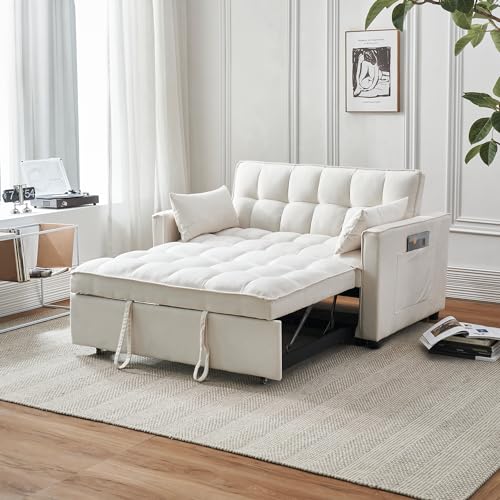 ECHINGLE 54.8'' Sleeper Sofa Bed 3-in-1 Convertible Couch with Pullout