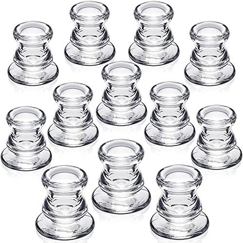 NITIME Candlestick Holders Bulk - 12PCS Taper Candle Holders for
