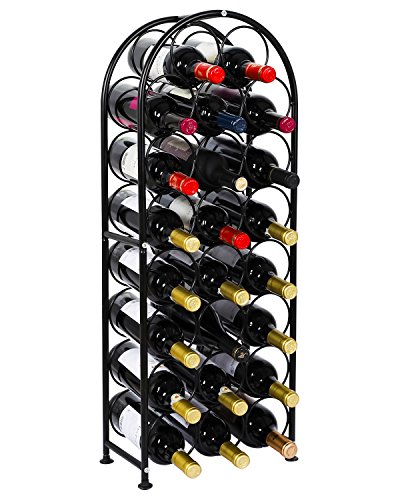 PAG 23 Bottles Arched Freestanding Floor Metal Wine Rack Wine