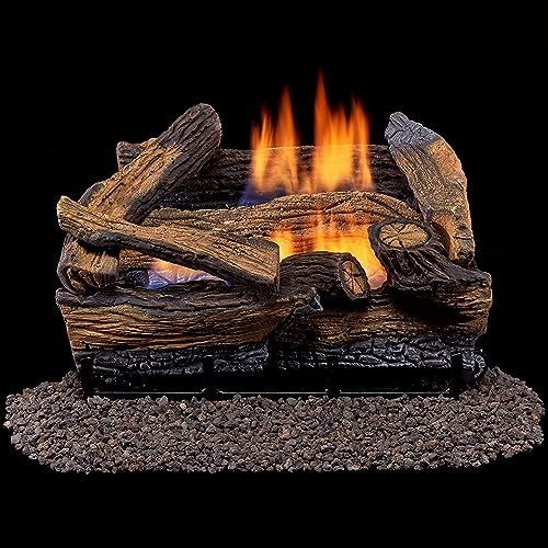 Duluth Forge DLS-18R-1 Dual Fuel Ventless Fireplace Logs Set with