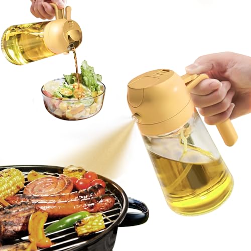 YARRAMATE Olive Oil Dispenser, 2 in 1 Oil Sprayer for
