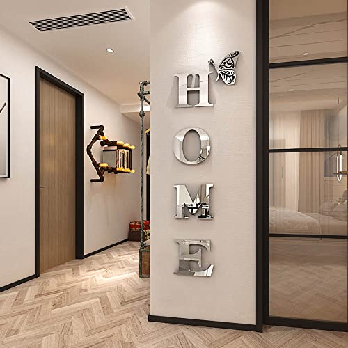 Doeean Home Wall Decor Letter Signs Acrylic Mirror Wall Stickers