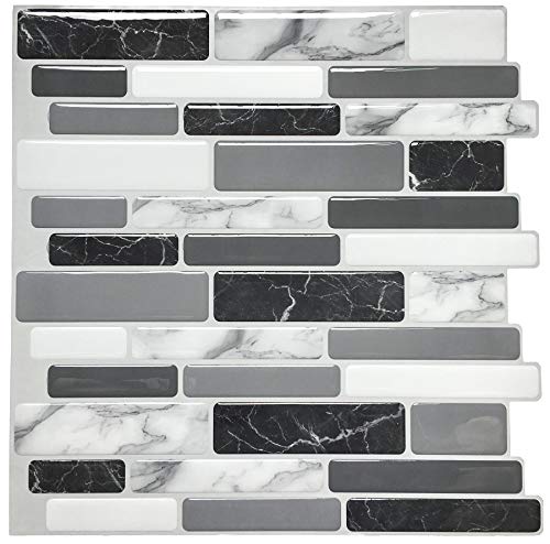 Art3d Peel and Stick Wall Tile for Kitchen Backsplash, 12"x12",