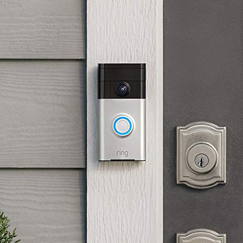 Ring Video Doorbell with HD Video, Motion Activated Alerts, Easy Installation - Satin Nickel
