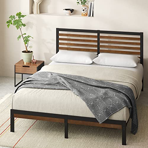 Zinus Kai Bamboo and Metal Platform Bed Frame with Headboard