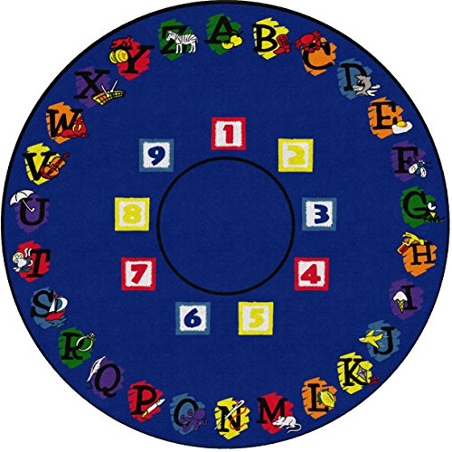 Flagship Carpets Super Circle Children's Educational Rug for Home or