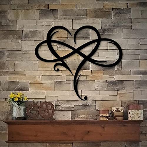 Infinity Heart Wall Decor, Unique Infinity Heart Metal Art Wall
