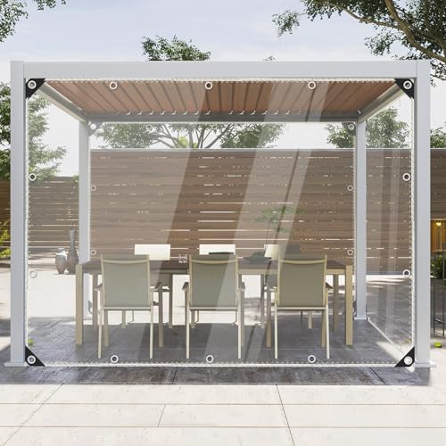 Clear Tarps Heavy Duty PVC Waterproof, Dustproof, Anti-UV, Anti-Tear, Anti-Aging