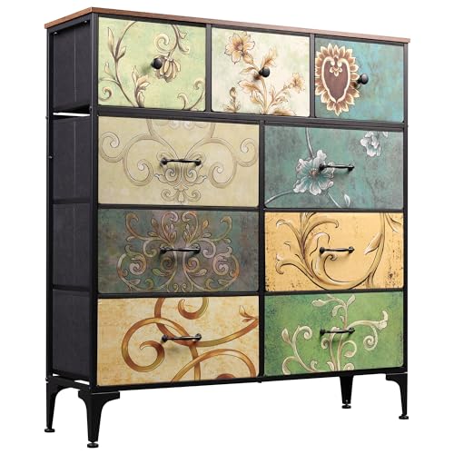 WLIVE 9 Drawer Dressers for Bedroom, Tall Dresser for Closet,