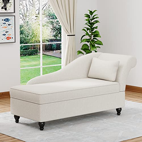 Yongqiang Storage Chaise Lounge Indoor Upholstered Lounge Chair for Bedroom