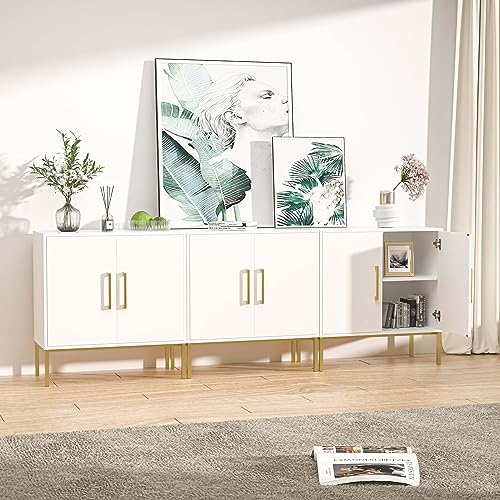 LYNSOM Set of 3 Accent Storage Cabinet with Doors and
