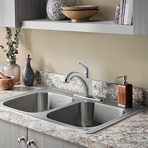 American Standard 22DB.6332284S.075 Colony Top Mount ADA 33x22 Double Bowl Stainless Steel 4-hole Kitchen Sink