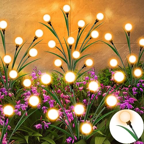 ONTROAD Solar Garden Lights, New Upgraded Leaf Design 20 LED