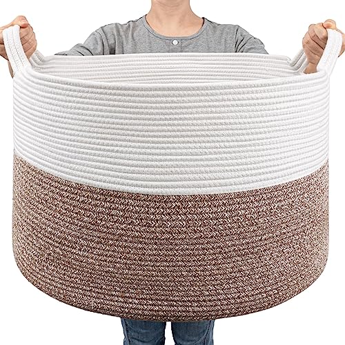 Goodpick Large Storage Basket, 83L Blanket Basket for Living Room,