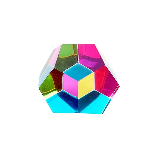 CMY Color Dodecahedron, Dodecahedron Prism for Home or Office Decor,
