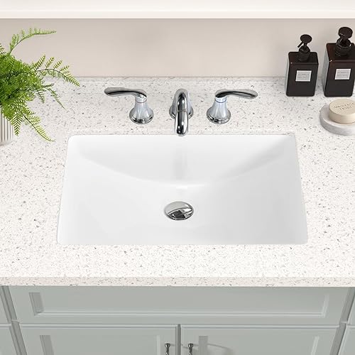 Rectangular Undermount Bathroom Sink - 21 X 14 inch Vessel