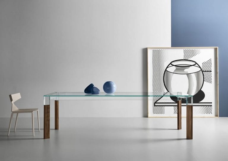 Perseo, a Modern Glass Table for Dining in Style From Tonelli
