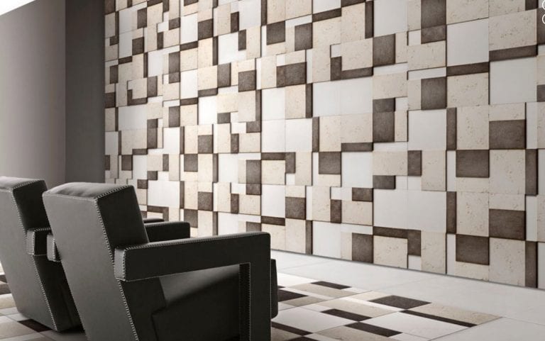 black marble flooring with design